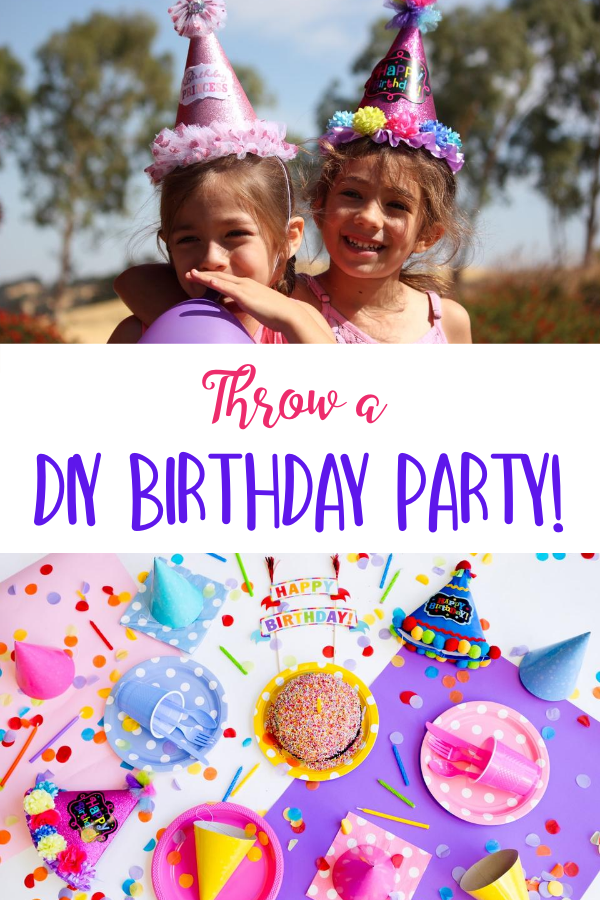 Simple tips to throw a DIY birthday party and save money by throwing a cheap kids' party. #moneysaving #kidsparty #childrensparty