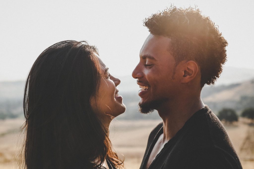 couple smiling together