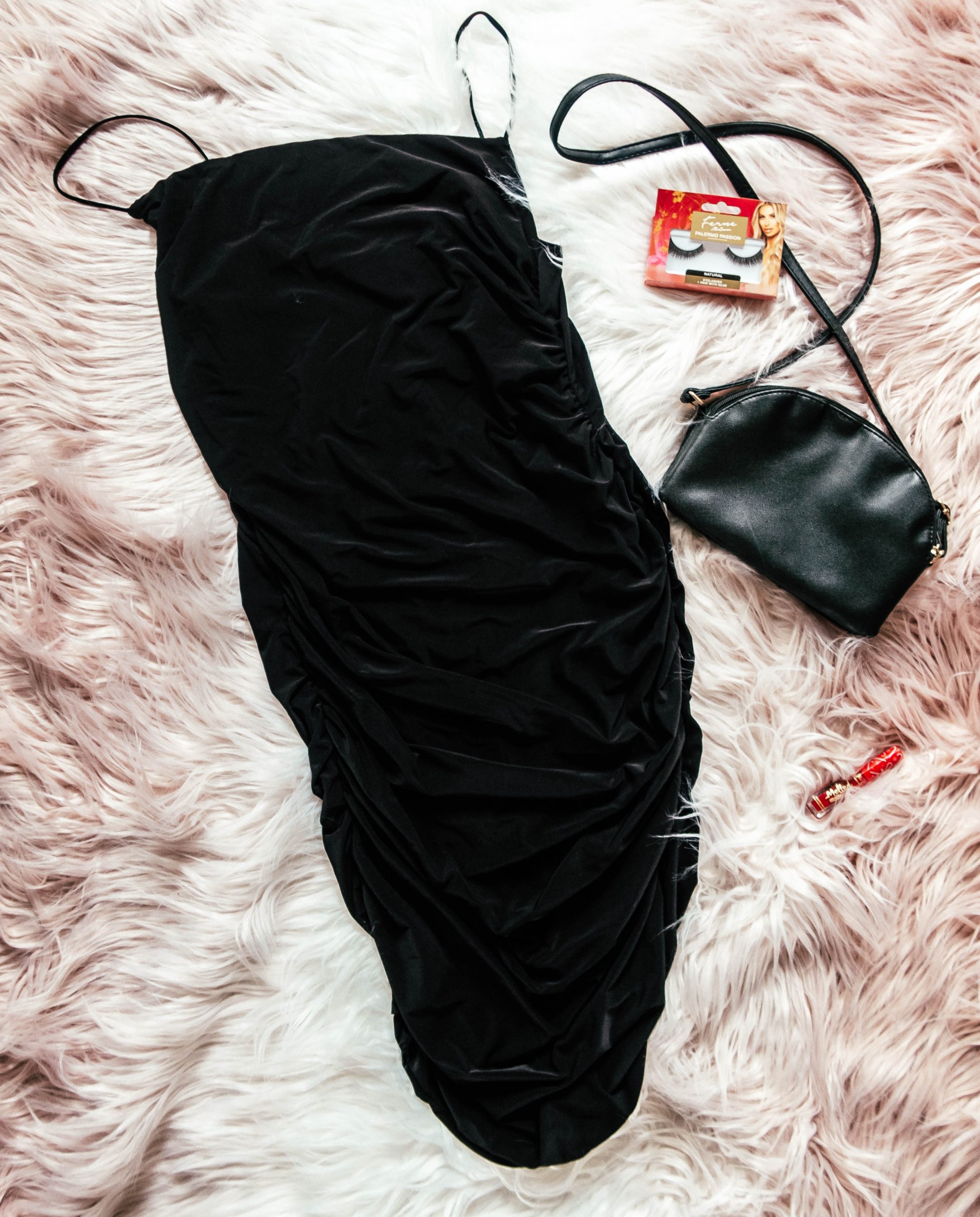 night out black body con midi dress