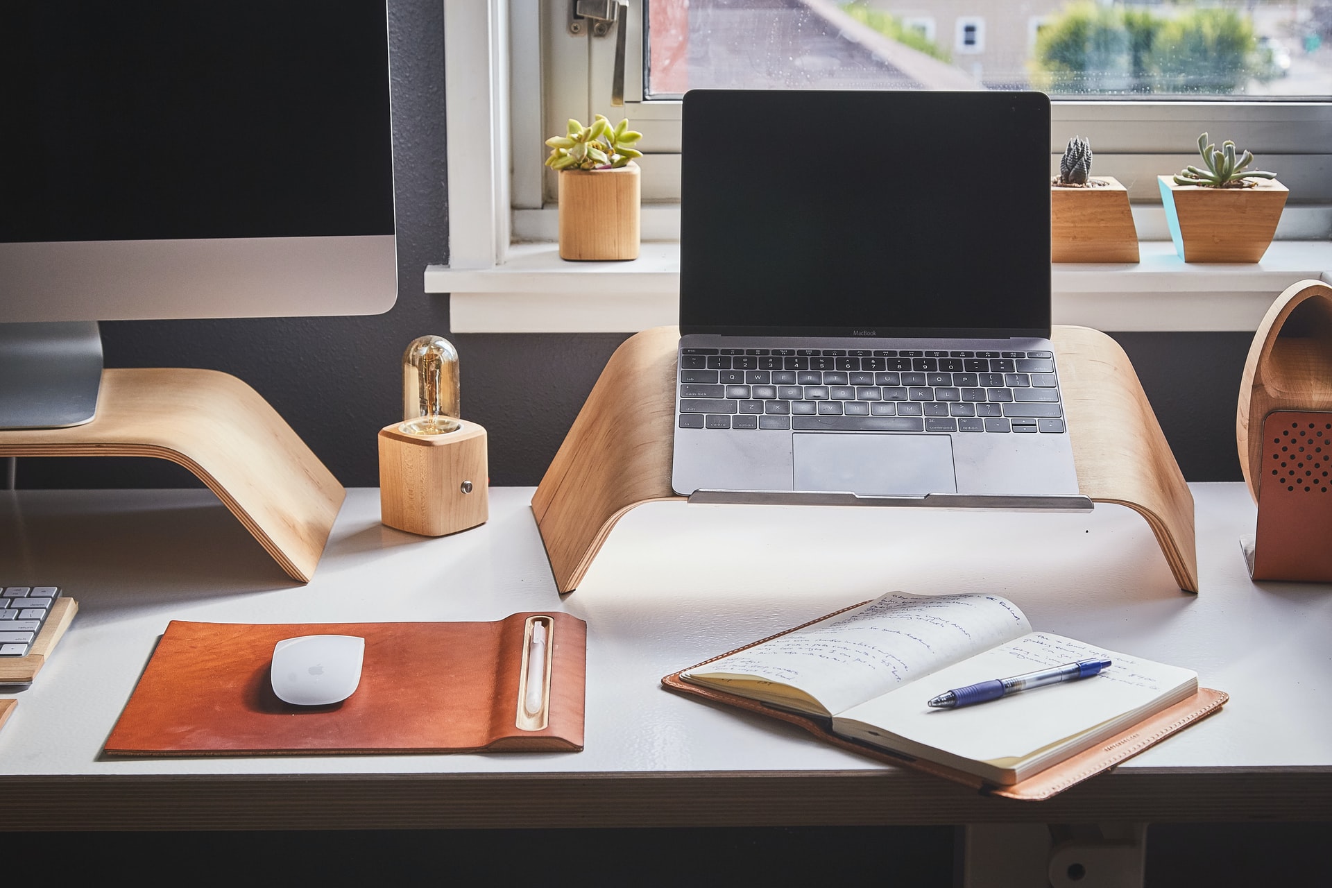 home office desk set up
