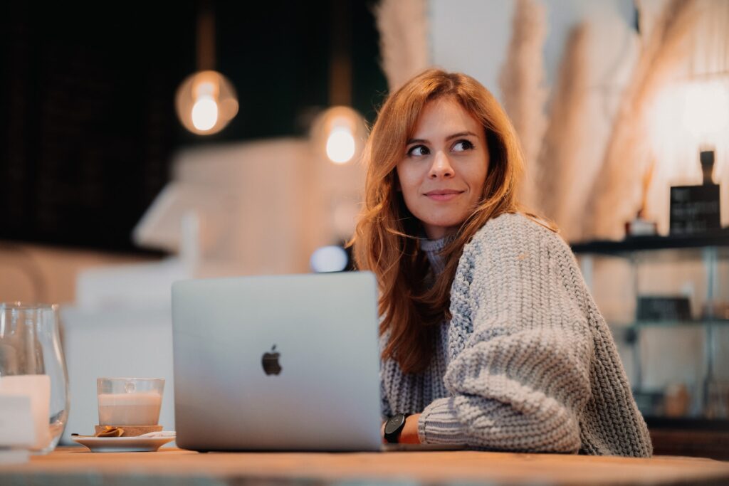 woman at laptop