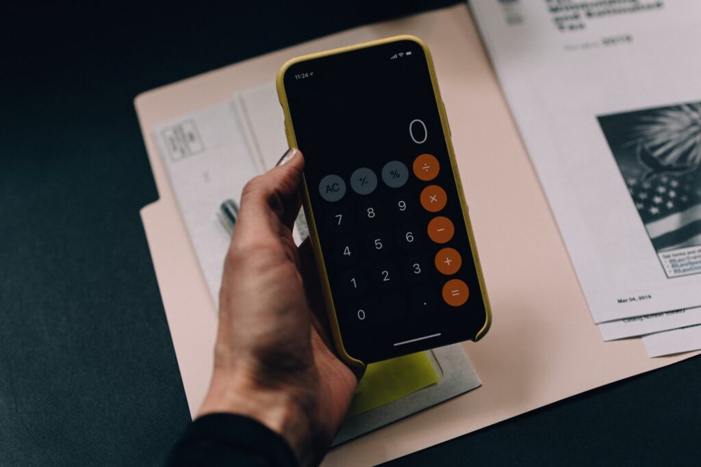 calculator app on phone