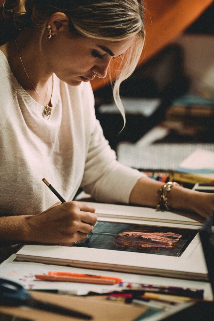 slow living hobbies painting or drawing
